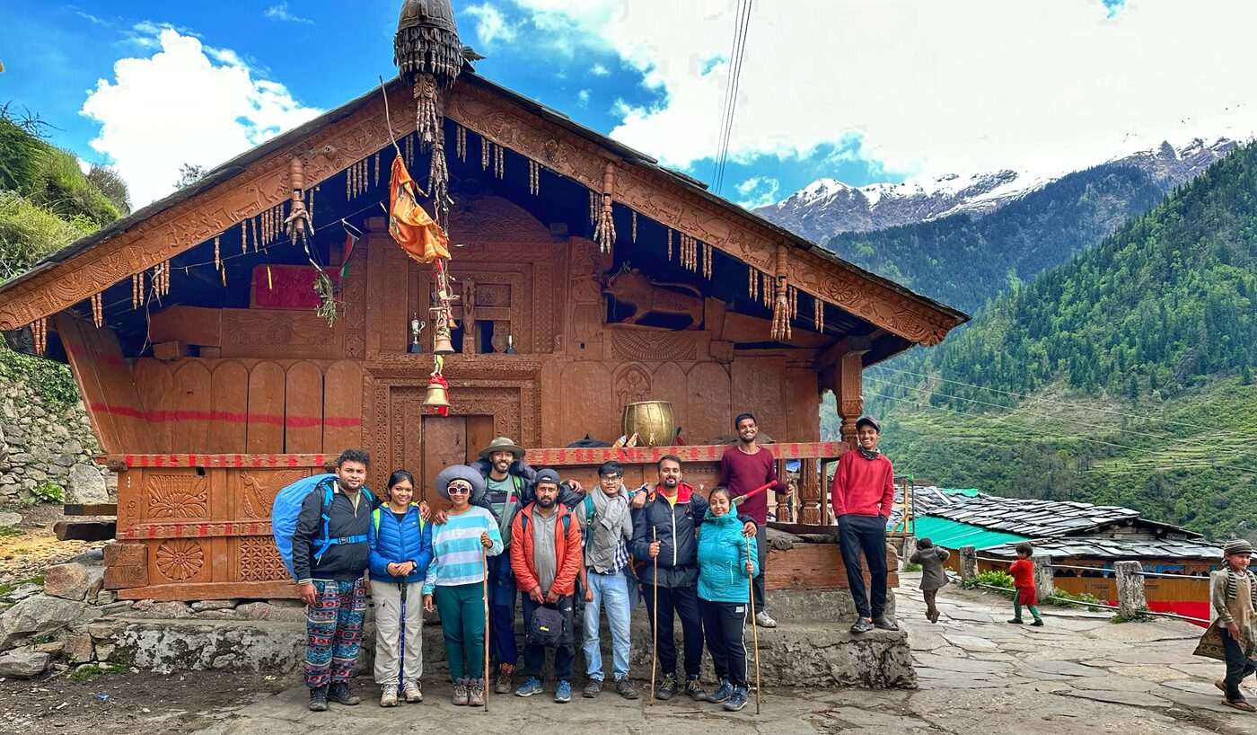 Group at a Himalayan temple